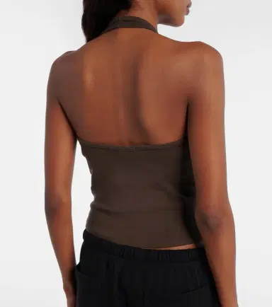 Nili Lotan Britt halterneck cotton top | Thumbnail 3