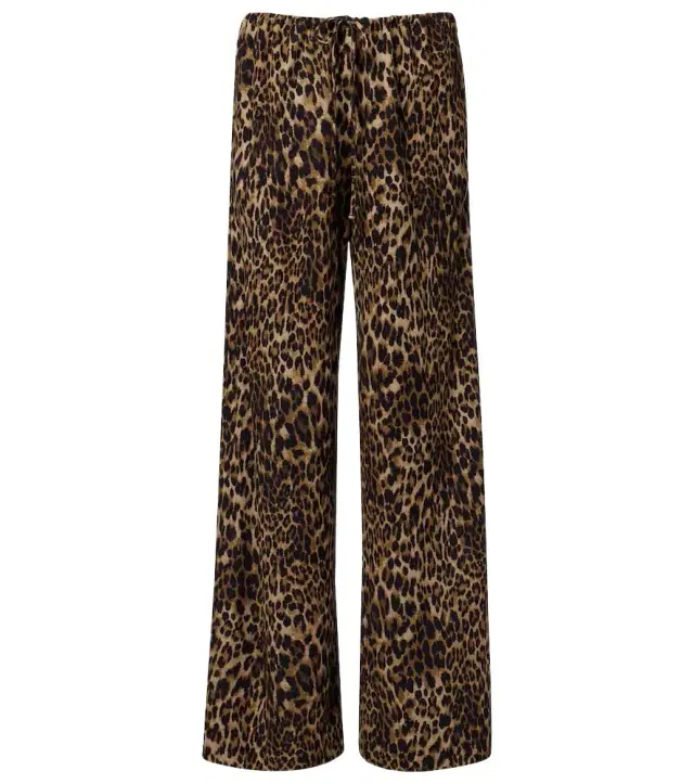 Nili Lotan Adriel leopard-print wide-leg pants