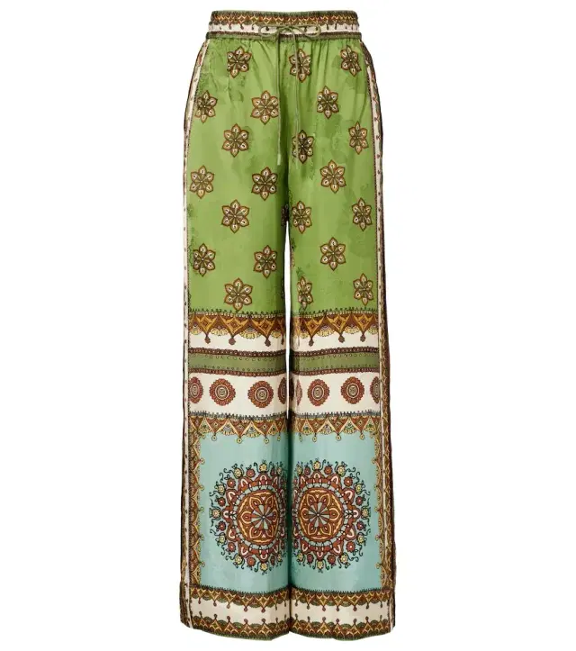 Alémais Contina jacquard palazzo pants