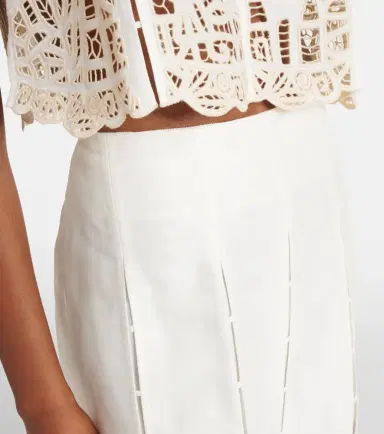 ALÉMAIS Alémais Rosemary linen-blend midi skirt | Thumbnail 4