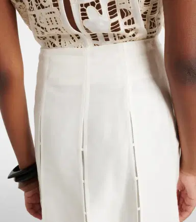 ALÉMAIS Alémais Rosemary linen-blend midi skirt | Thumbnail 5