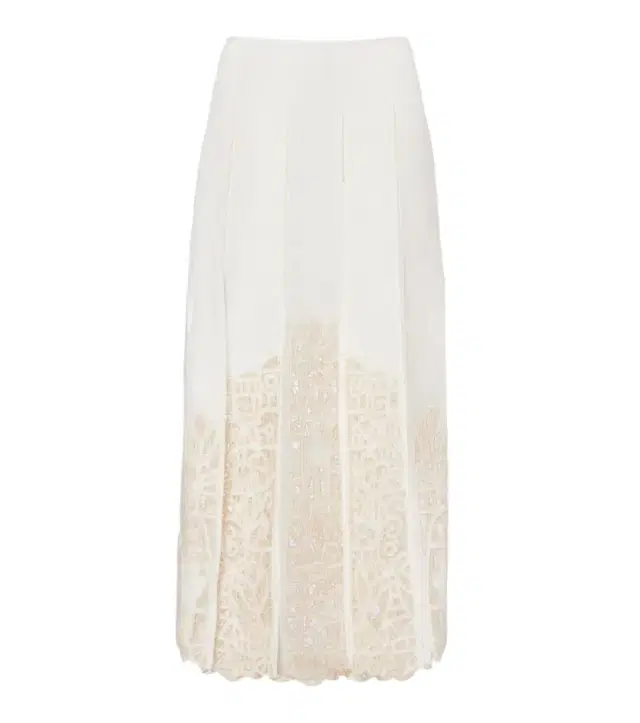 Alémais Rosemary linen-blend midi skirt