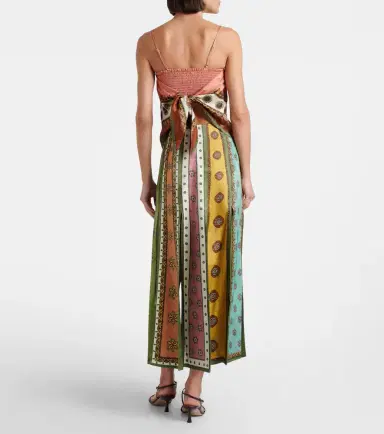 ALÉMAIS Alémais Contina printed jacquard maxi skirt | Thumbnail 3