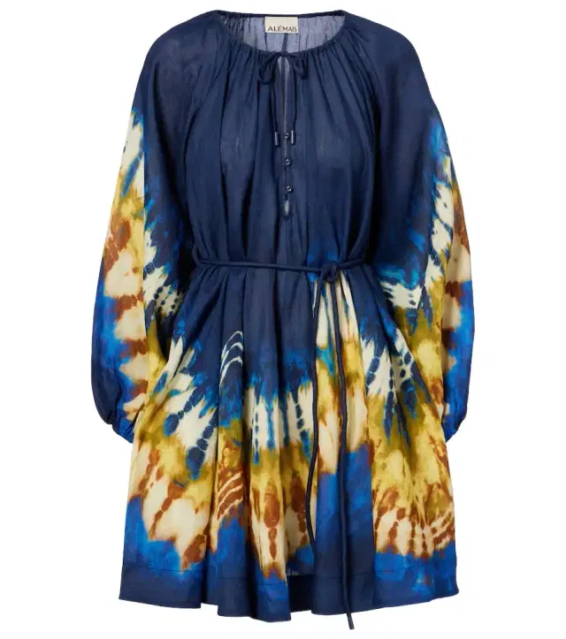 Alémais Martine printed ramie minidress