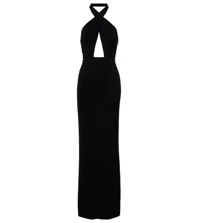 Lita cutout halterneck jersey gown