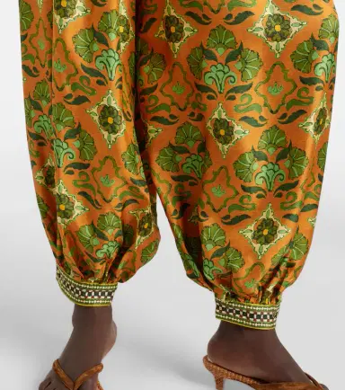 ALÉMAIS Alémais Cece floral silk tapered pants | Thumbnail 4