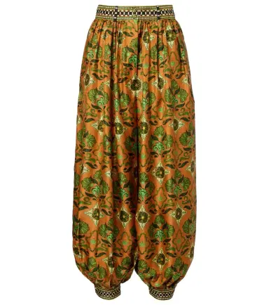 ALÉMAIS Alémais Cece floral silk tapered pants | Thumbnail 1