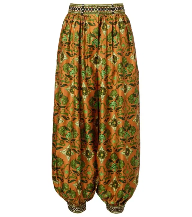 Alémais Cece floral silk tapered pants