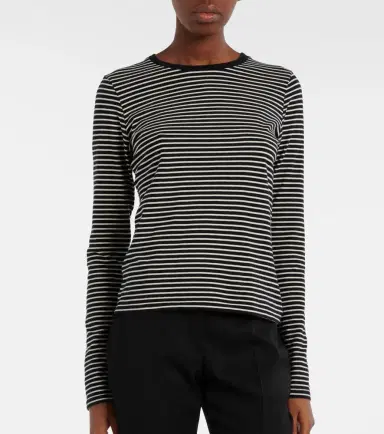 Nili Lotan Simone striped cotton jersey T-shirt | Thumbnail 4