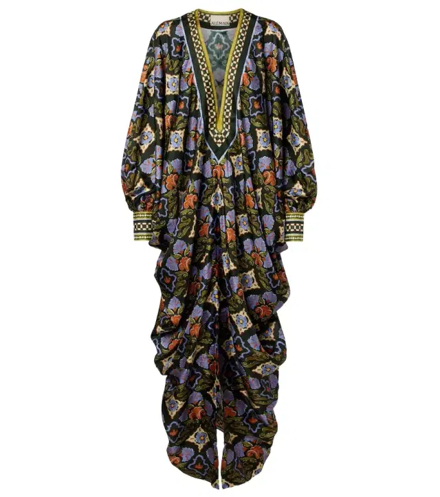Alémais Cece floral silk kaftan