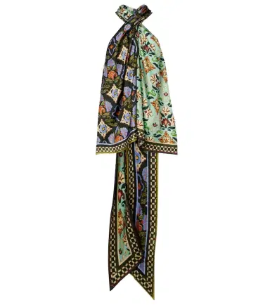 ALÉMAIS Alémais Cece floral silk halterneck top | Thumbnail 1