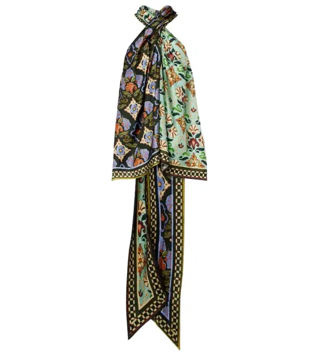 Alemais Alémais Cece floral silk halterneck top