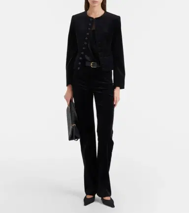 Nili Lotan Joan cotton velvet straight pants | Thumbnail 4