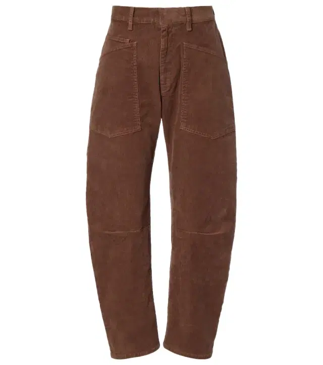Shon corduroy barrel-leg pants