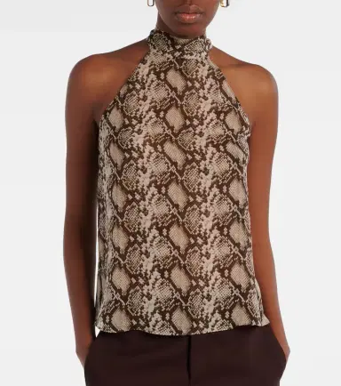 Nili Lotan Alla snake-print halterneck silk top | Thumbnail 2 Nili Lotan Alla snake-print halterneck silk top | Thumbnail 2