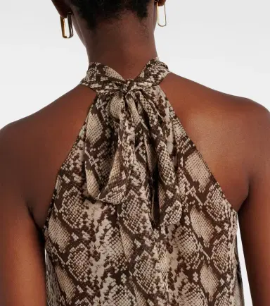 Nili Lotan Alla snake-print halterneck silk top | Thumbnail 3 Nili Lotan Alla snake-print halterneck silk top | Thumbnail 3