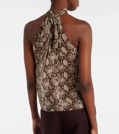 Nili Lotan Alla snake-print halterneck silk top | Thumbnail 4 Nili Lotan Alla snake-print halterneck silk top | Thumbnail 4