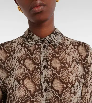 Nili Lotan Gaia snake-print silk shirt | Thumbnail 4