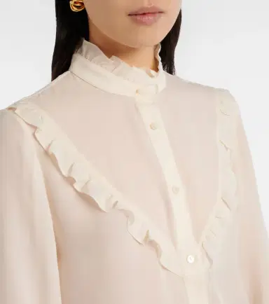 Nili Lotan Marcela ruffled silk shirt | Thumbnail 3