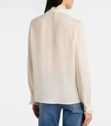 Nili Lotan Marcela ruffled silk shirt | Thumbnail 4