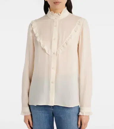 Nili Lotan Marcela ruffled silk shirt | Thumbnail 5