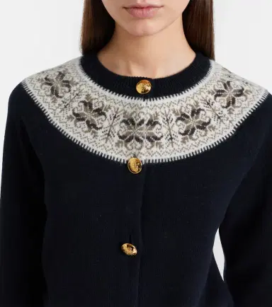 Nili Lotan Josefa Fair Isle cashmere cardigan | Thumbnail 4