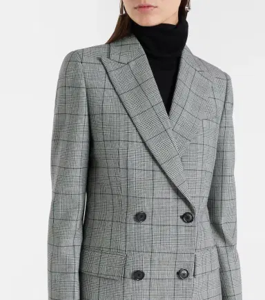 Nili Lotan Weston plaid virgin wool blazer | Thumbnail 2