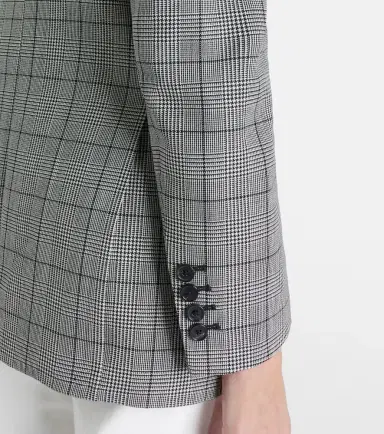 Nili Lotan Weston plaid virgin wool blazer | Thumbnail 3