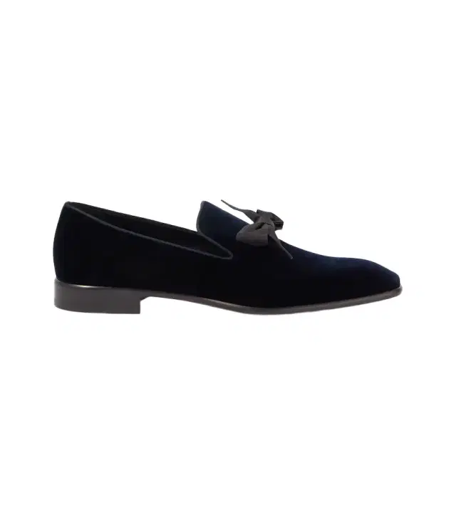 December First bow-detail velvet loafers