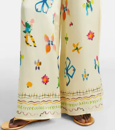 ALÉMAIS Alémais Sidi floral silk palazzo pants | Thumbnail 2