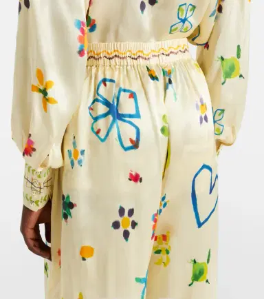 ALÉMAIS Alémais Sidi floral silk palazzo pants | Thumbnail 6