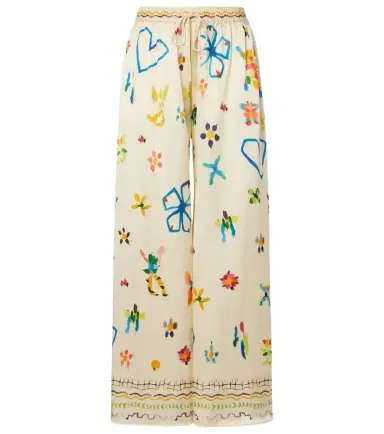 ALÉMAIS Alémais Sidi floral silk palazzo pants | Thumbnail 1