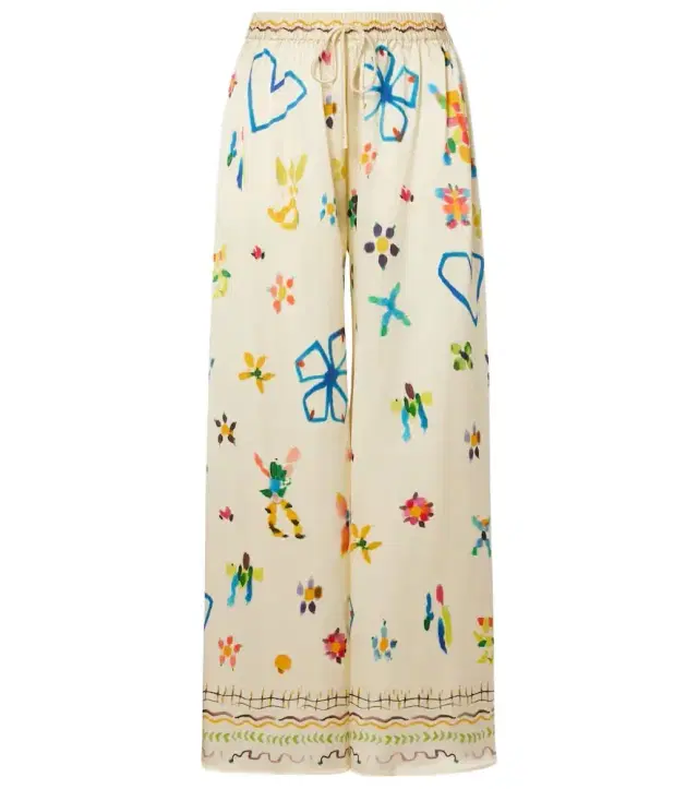 Alemais Alémais Sidi floral silk palazzo pants