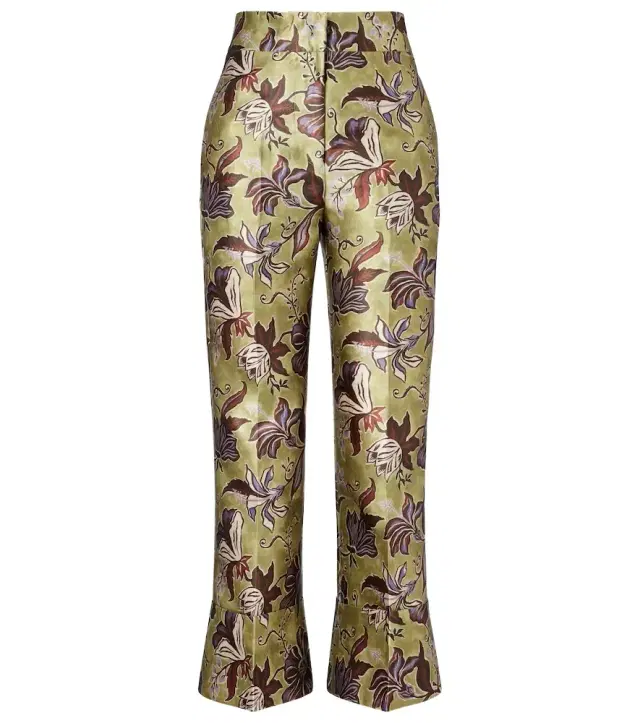 Alémais Citron floral cropped pants