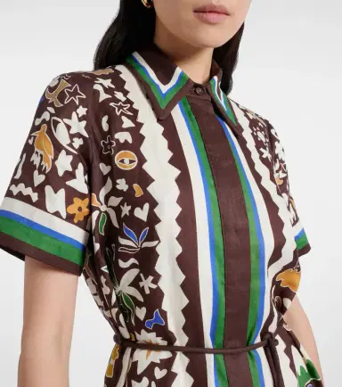 ALÉMAIS Alémais Maroc printed linen shirt dress | Thumbnail 2