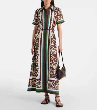 ALÉMAIS Alémais Maroc printed linen shirt dress | Thumbnail 3
