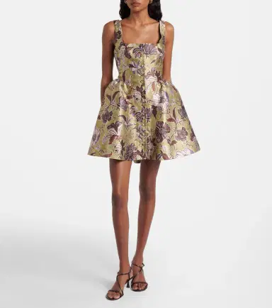ALÉMAIS Alémais Citron Flounce floral minidress | Thumbnail 5 ALÉMAIS Alémais Citron Flounce floral minidress | Thumbnail 5
