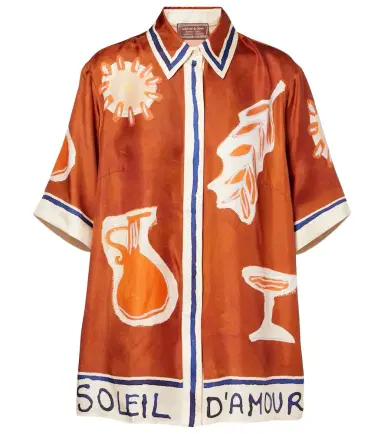 ALÉMAIS Alémais x LRNCE Soleil D'Amour printed silk shirt | Thumbnail 1