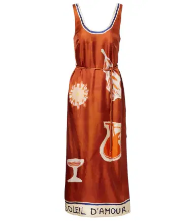 Alemais Alémais x LRNCE Soleil D'Amour silk midi dress | Thumbnail 1 Alemais Alémais x LRNCE Soleil D'Amour silk midi dress | Thumbnail 1