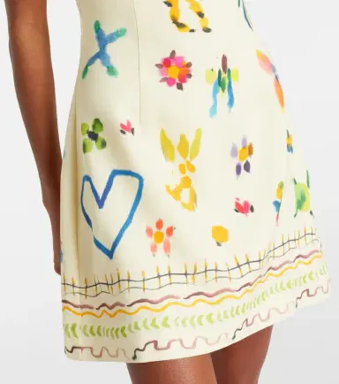 ALÉMAIS Alémais Sidi floral linen-blend minidress | Thumbnail 3