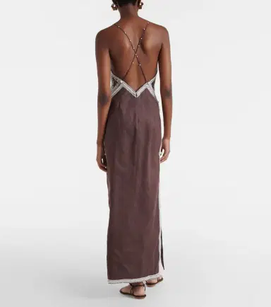 ALÉMAIS Alémais x Laurence Leenaert Leandra ramie maxi dress | Thumbnail 2