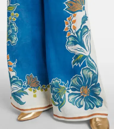 ALÉMAIS Alémais Luda floral linen palazzo pants | Thumbnail 4 ALÉMAIS Alémais Luda floral linen palazzo pants | Thumbnail 4