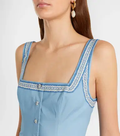ALÉMAIS Alémais Villa Romantica cotton midi dress | Thumbnail 2