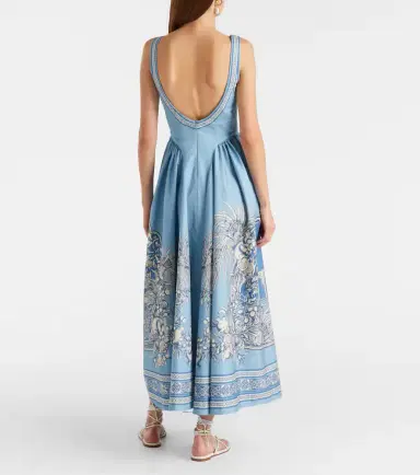 ALÉMAIS Alémais Villa Romantica cotton midi dress | Thumbnail 4