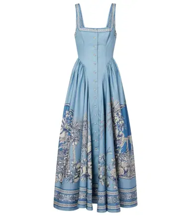 ALÉMAIS Alémais Villa Romantica cotton midi dress | Thumbnail 1