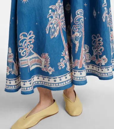 ALÉMAIS Alémais Acacia printed linen maxi dress | Thumbnail 2