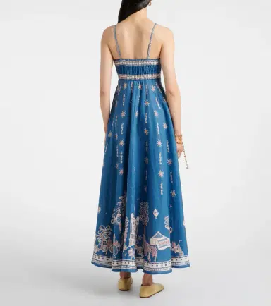 ALÉMAIS Alémais Acacia printed linen maxi dress | Thumbnail 5