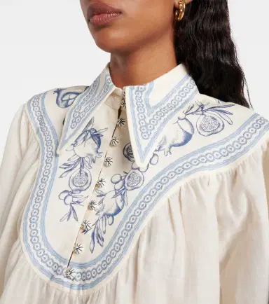 ALÉMAIS Alémais Villa Romantica printed ramie blouse | Thumbnail 2