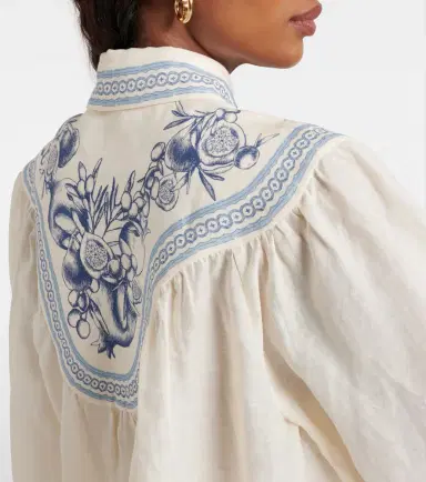 ALÉMAIS Alémais Villa Romantica printed ramie blouse | Thumbnail 7