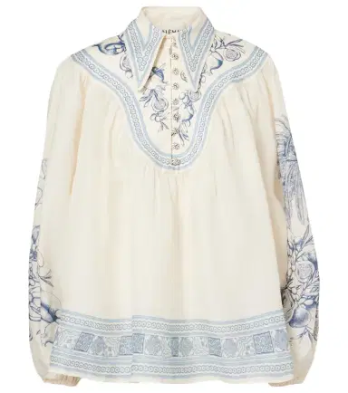ALÉMAIS Alémais Villa Romantica printed ramie blouse | Thumbnail 1